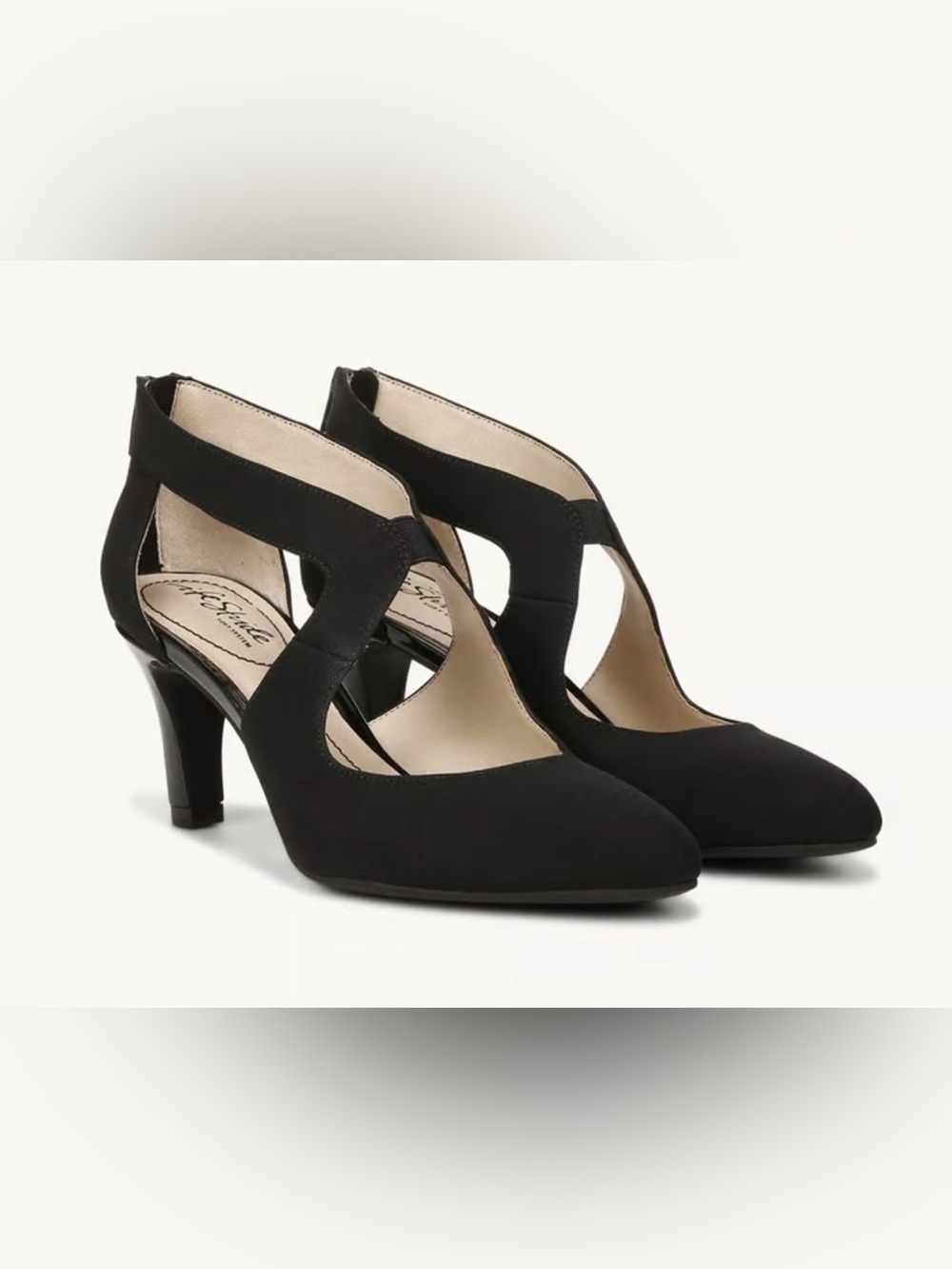 LifeStride Women's Giovanna 2 Dress Pumps in Velvety Black, Size 8.5 M